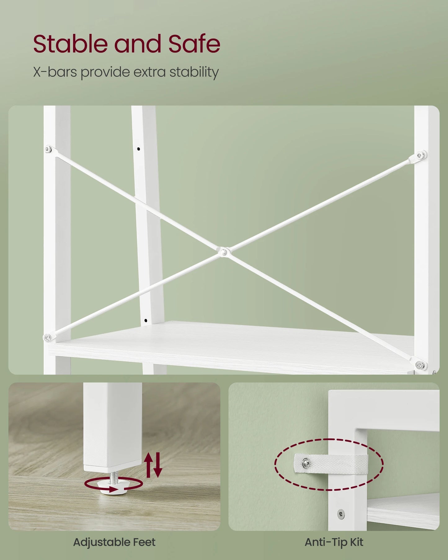 4-Tier Ladder Bookshelf