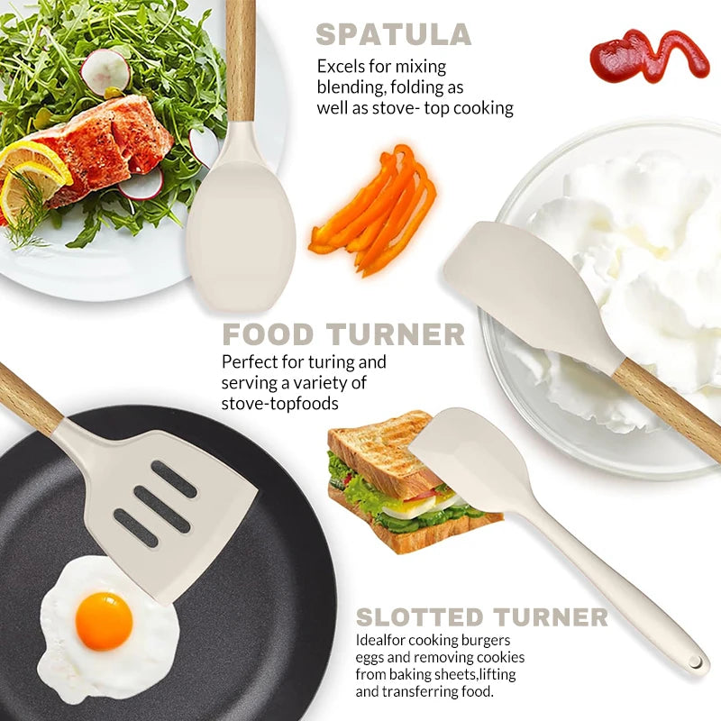 12pcs Silicone Kitchenware Cooking Utensils