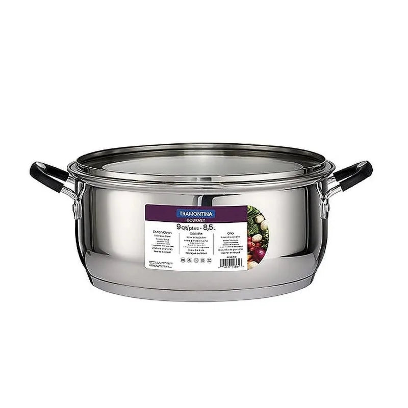 Gourmet Stainless Steel 9 Quart Dutch Oven