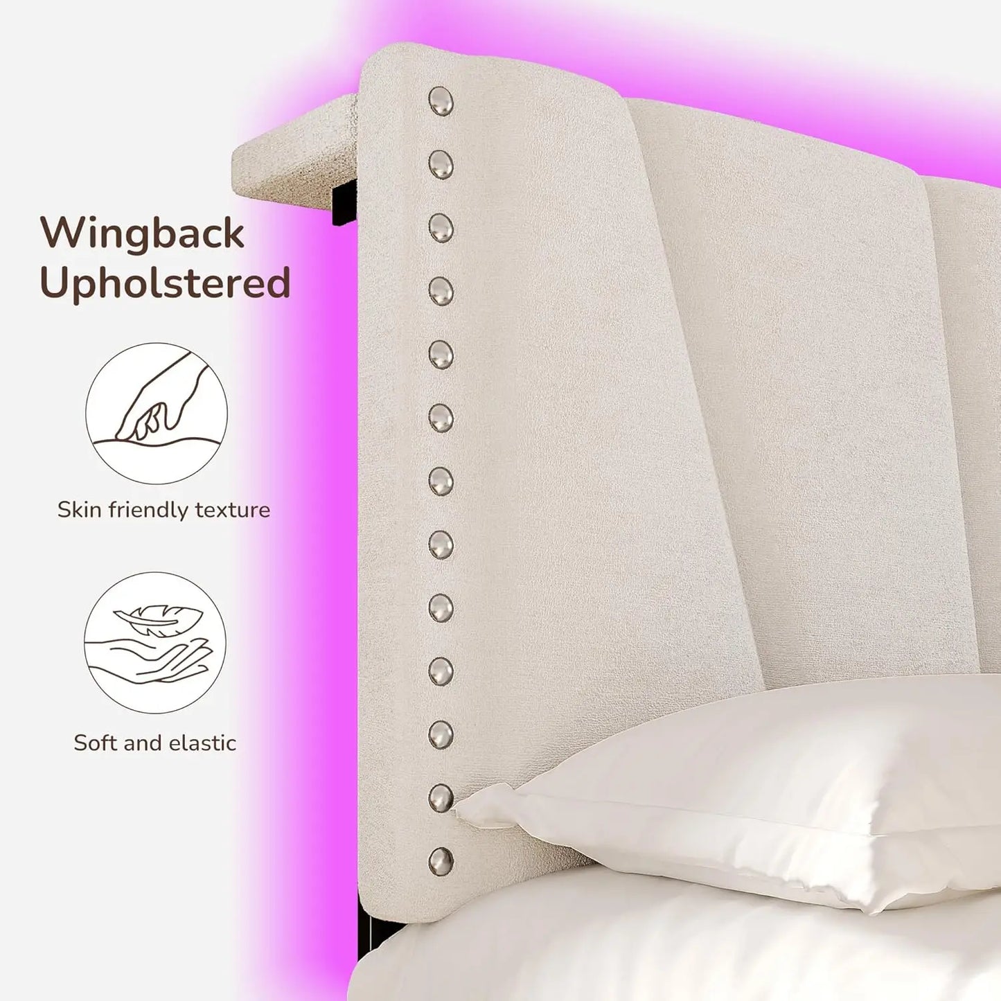 Velvet LED Bed Frame