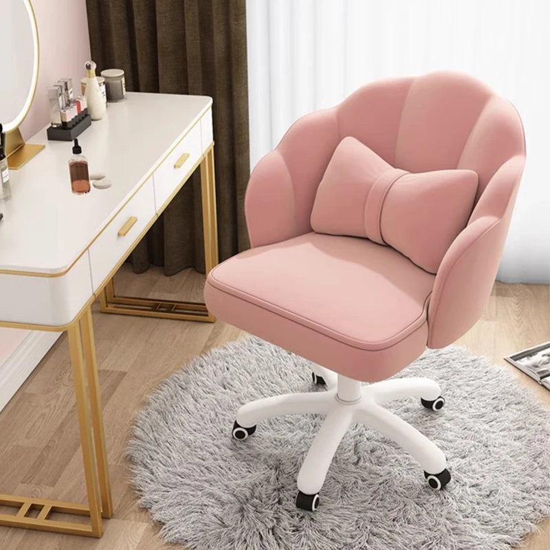 Cute Velvet Petal Desk Chair