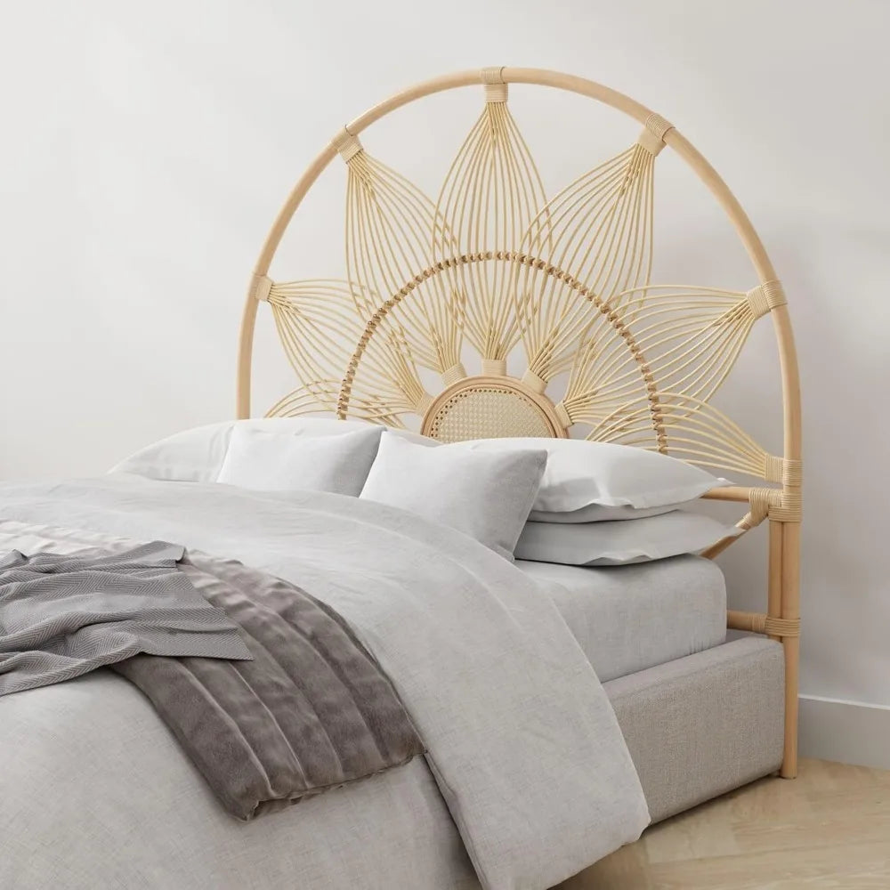 Boho Twin Rattan Headboard