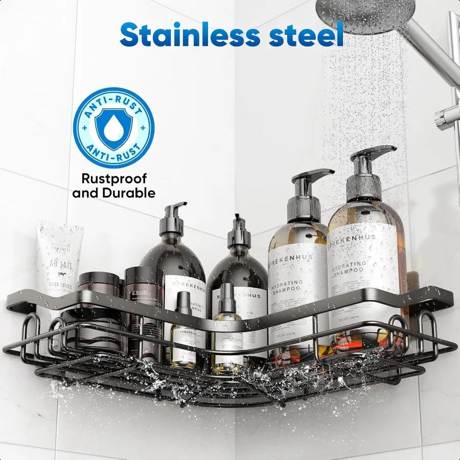 Black Corner Shower Caddy