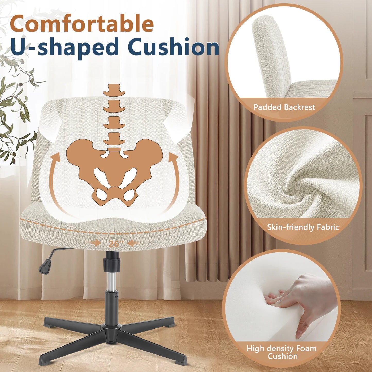 Cross Legged Office Chair