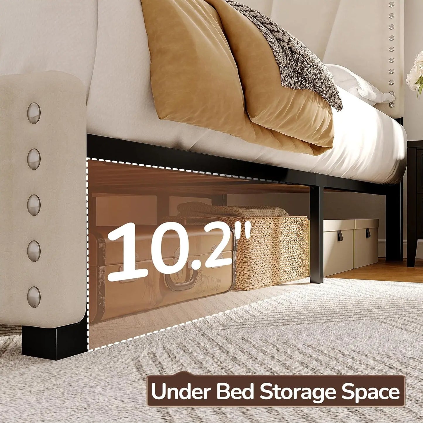 Velvet LED Bed Frame