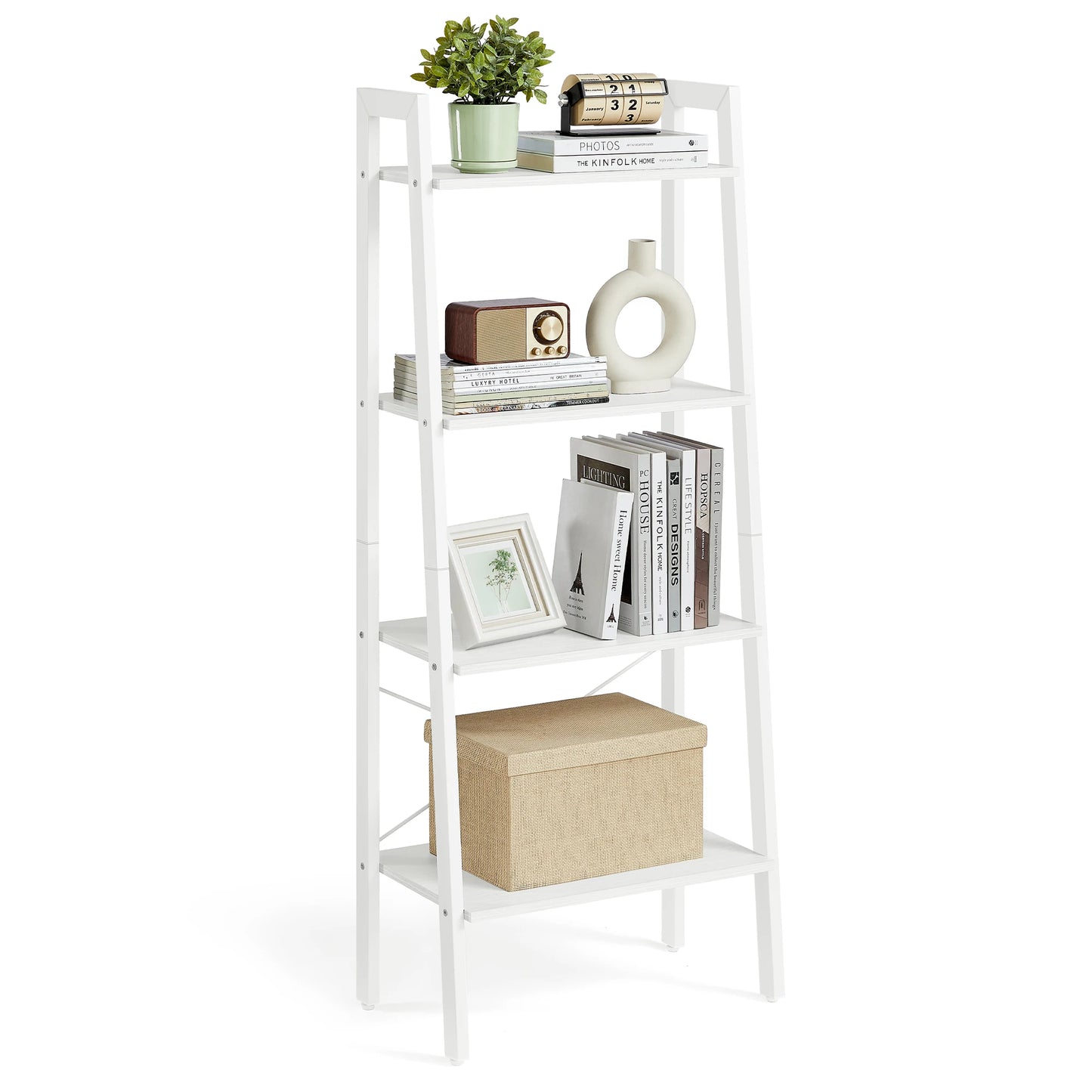 4-Tier Ladder Bookshelf