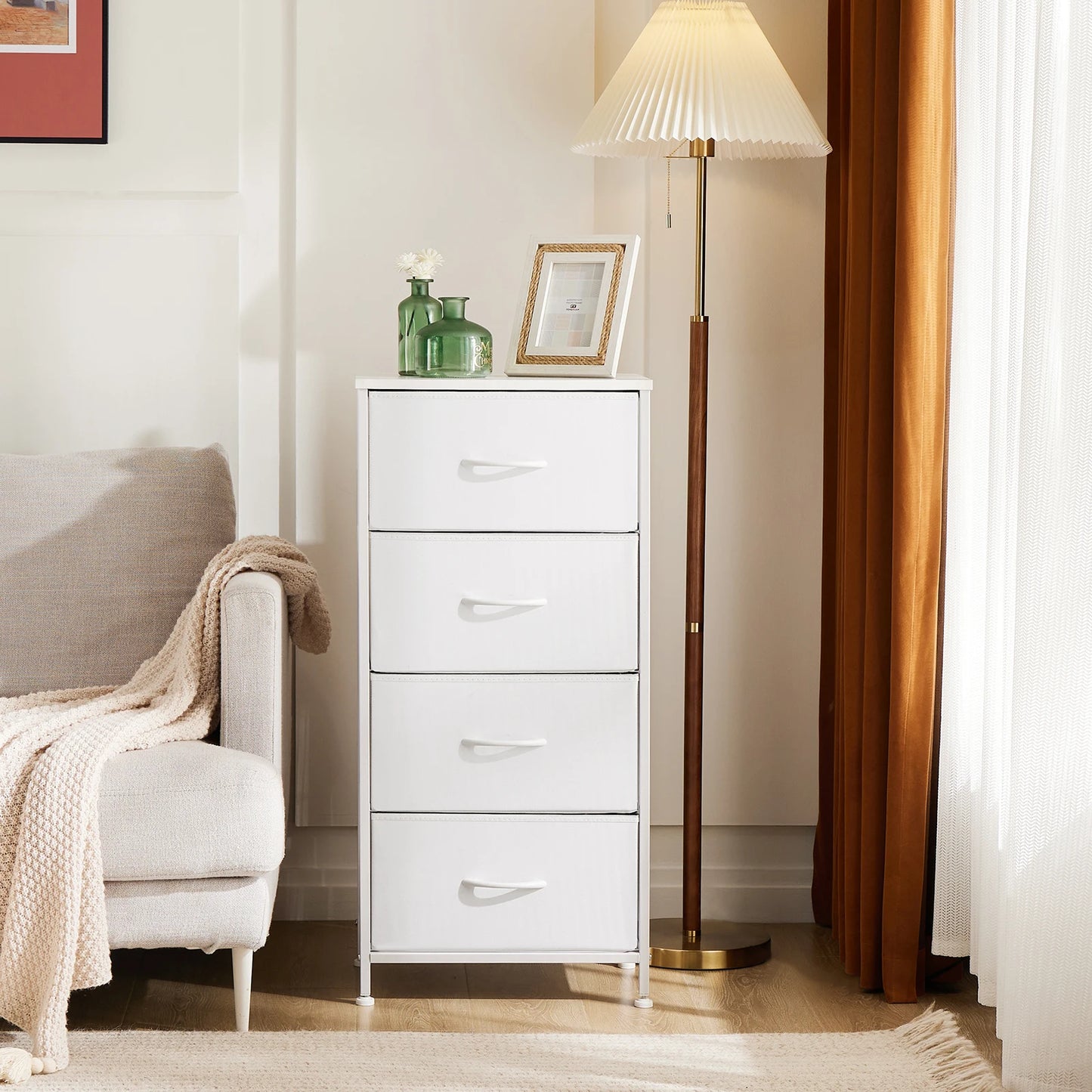 Fabric 4 Drawer Dresser
