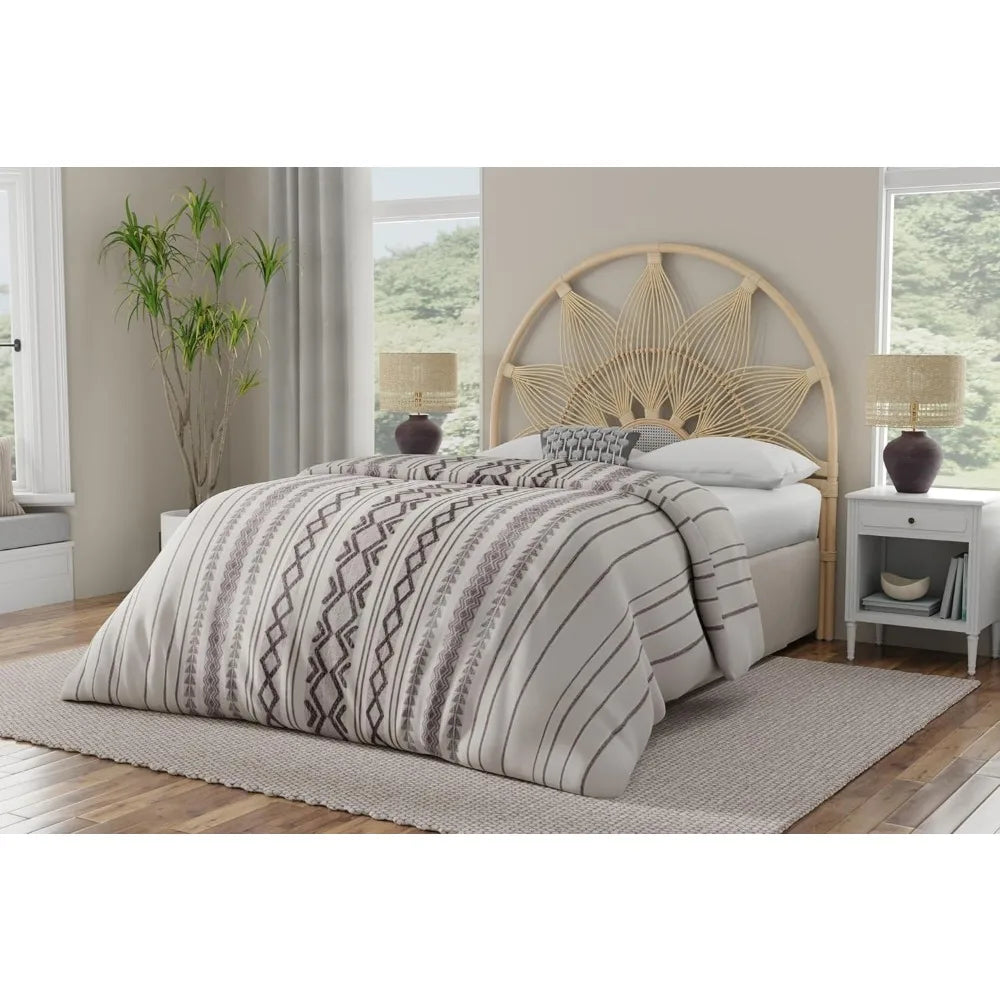 Boho Twin Rattan Headboard