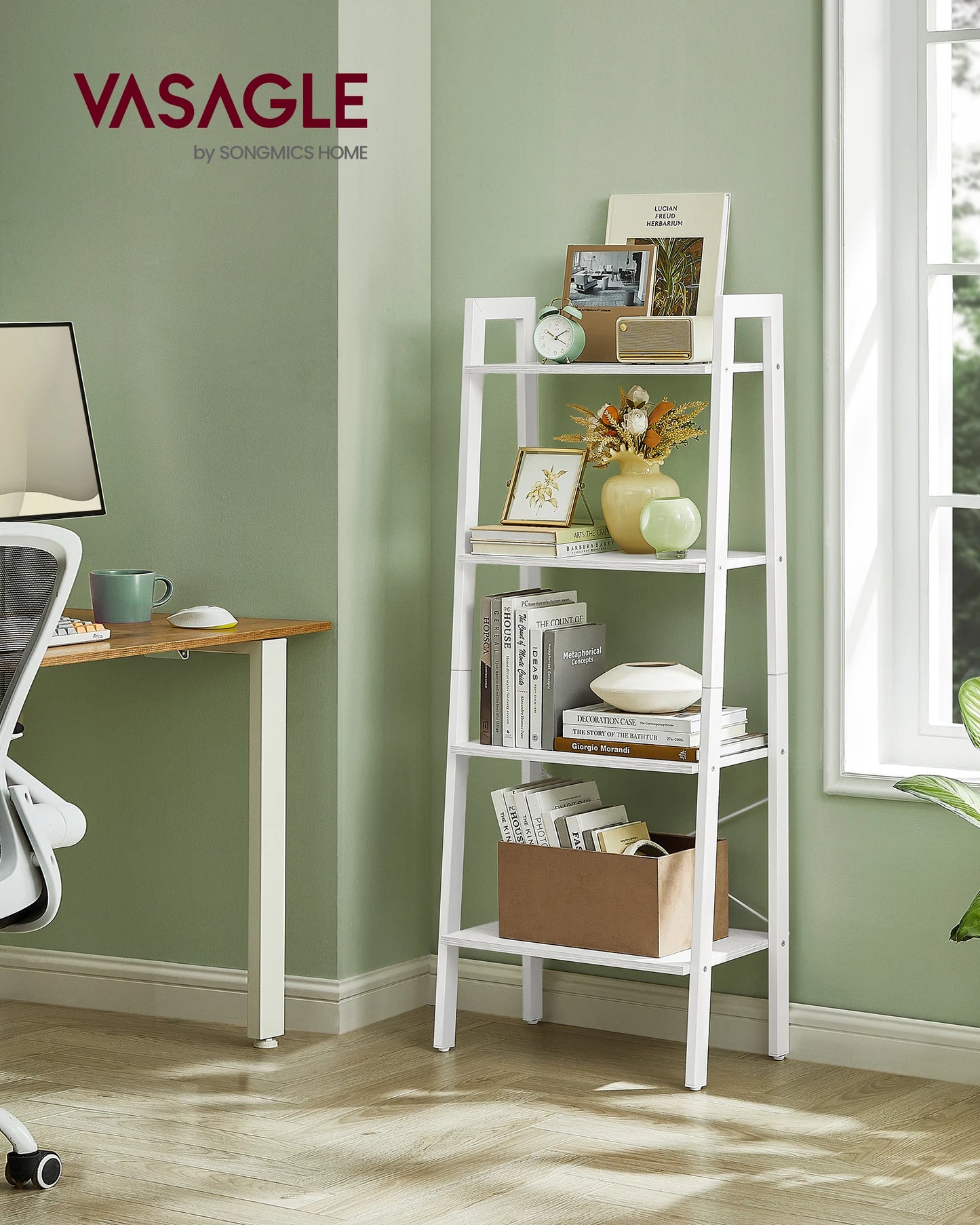 4-Tier Ladder Bookshelf