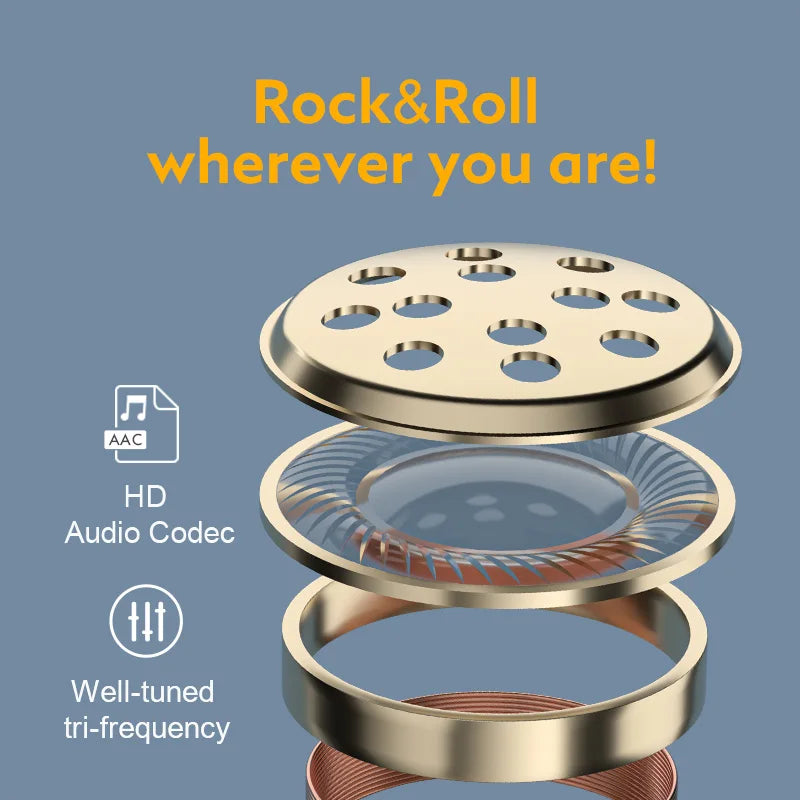 Bluetooth True Wireless Earbuds, High Frequency, Touch Control