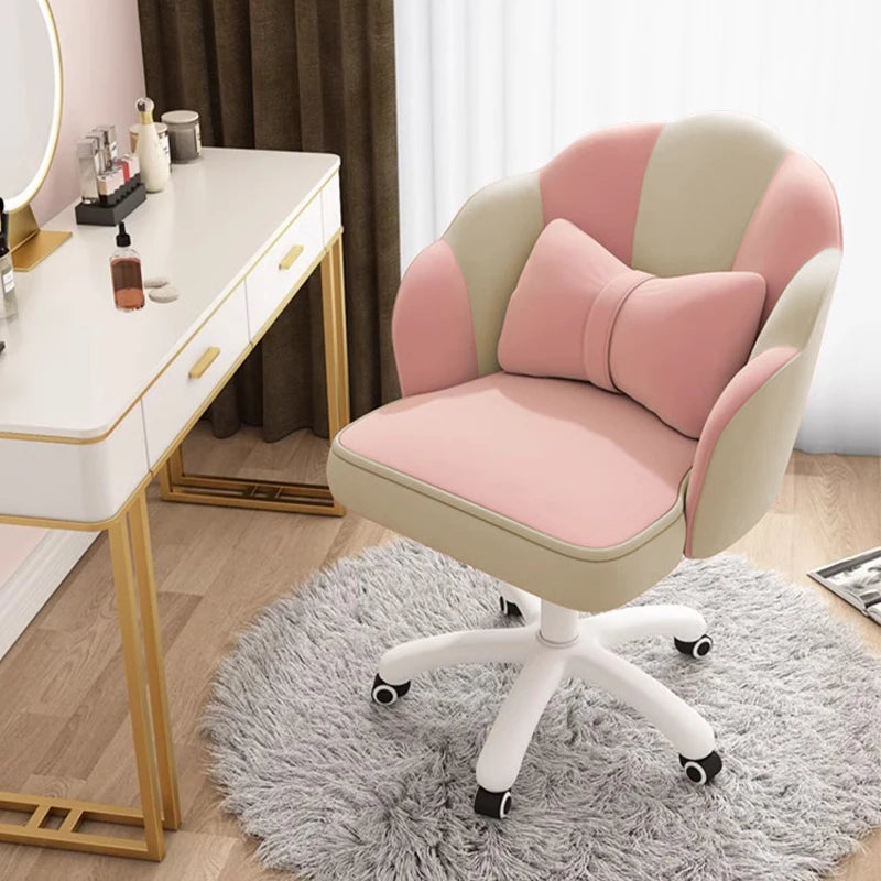 Cute Velvet Petal Desk Chair