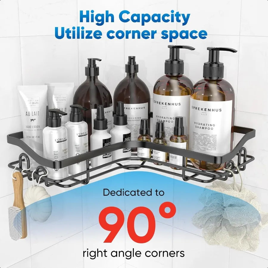 Black Corner Shower Caddy