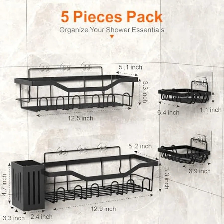 5 Pack Shower Organizer Shelves
