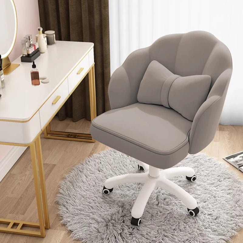 Cute Velvet Petal Desk Chair