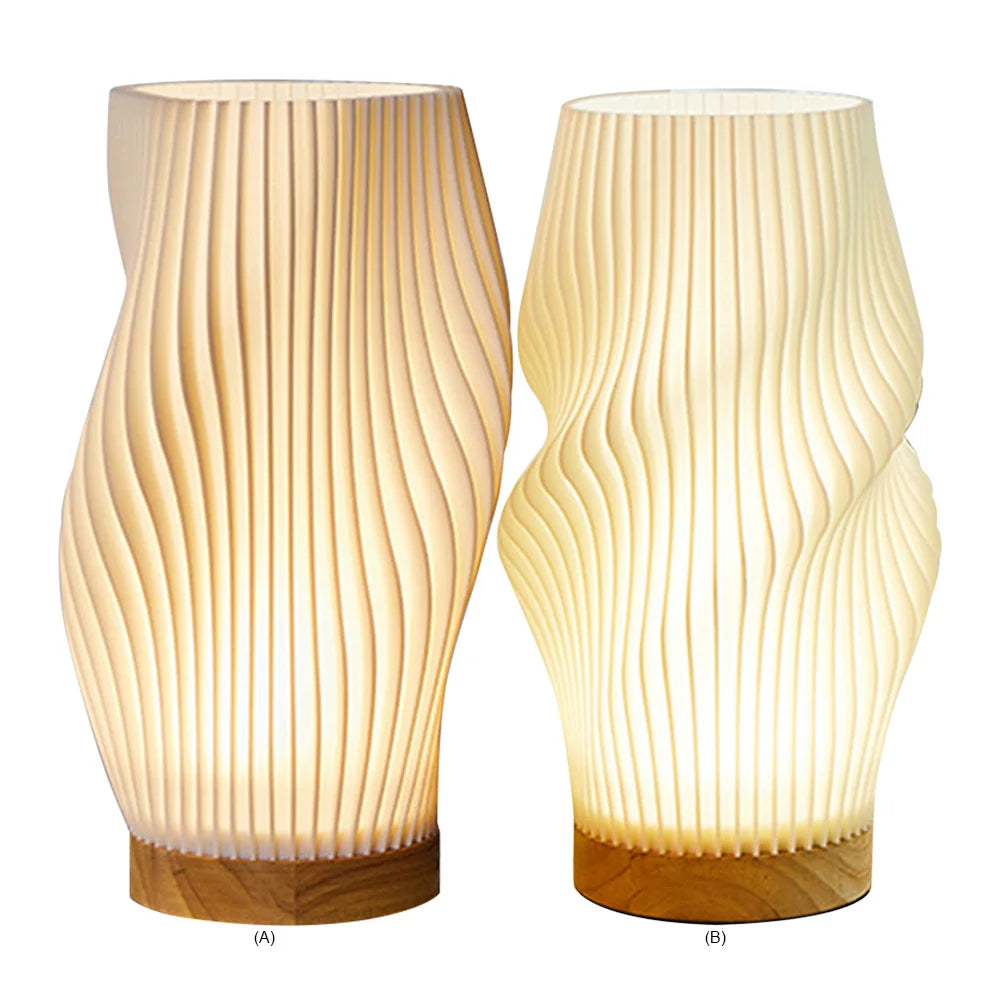 Wooden Table Lamp, Button Control, 5W LED