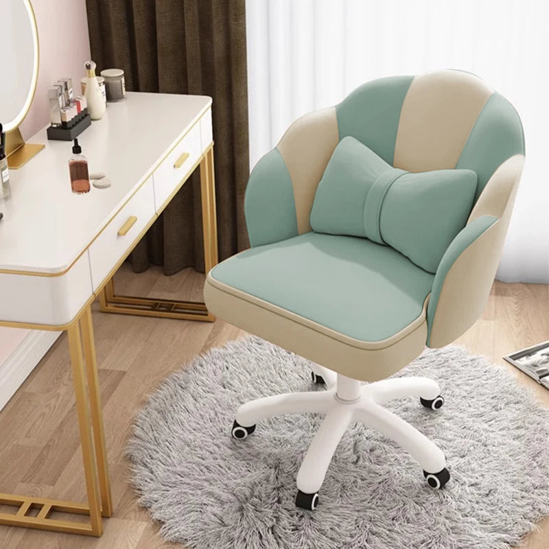 Cute Velvet Petal Desk Chair