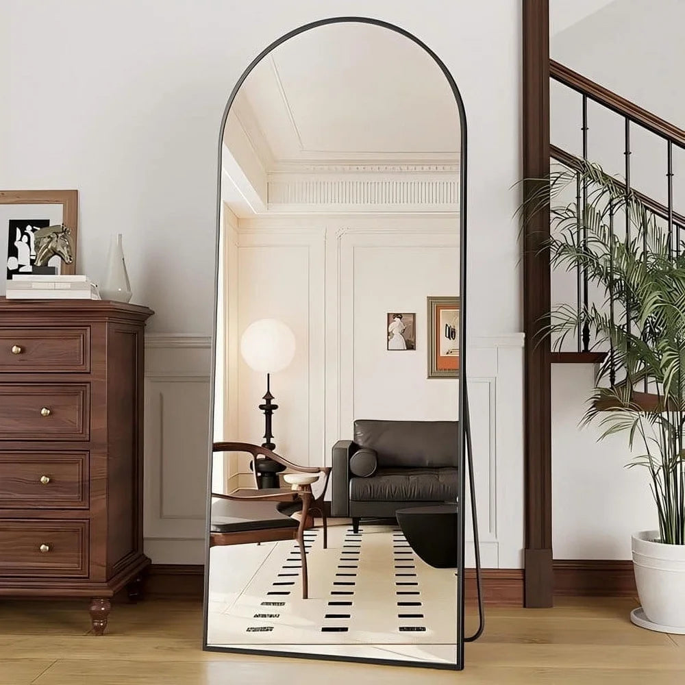 Arched Full Length Mirror Free-Standing Wall Mounted Multi-Purpose Indoor Outdoor