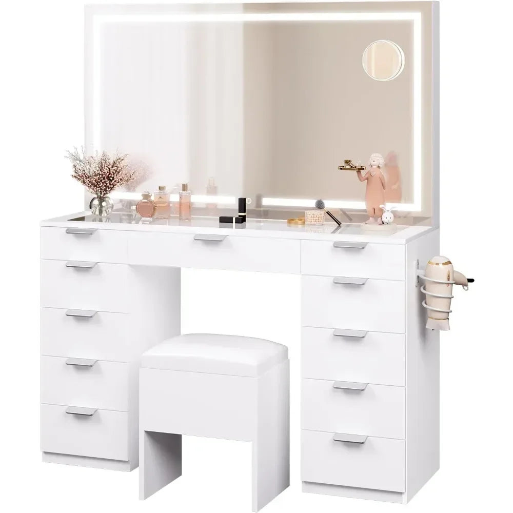 46'' Makeup Vanity Desk Set