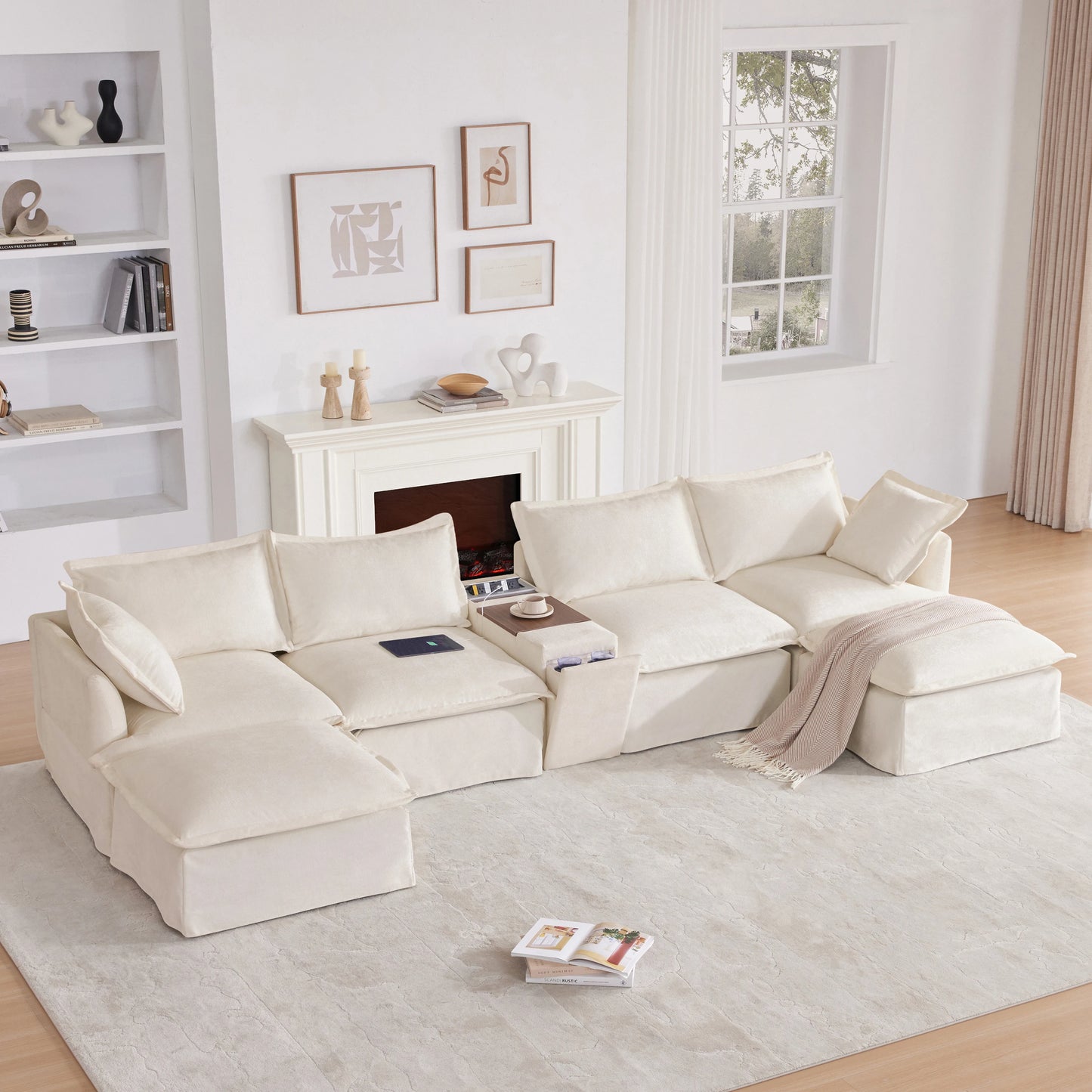Oversized Chenille Sofa