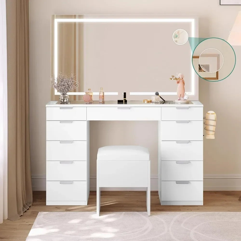 46'' Makeup Vanity Desk Set