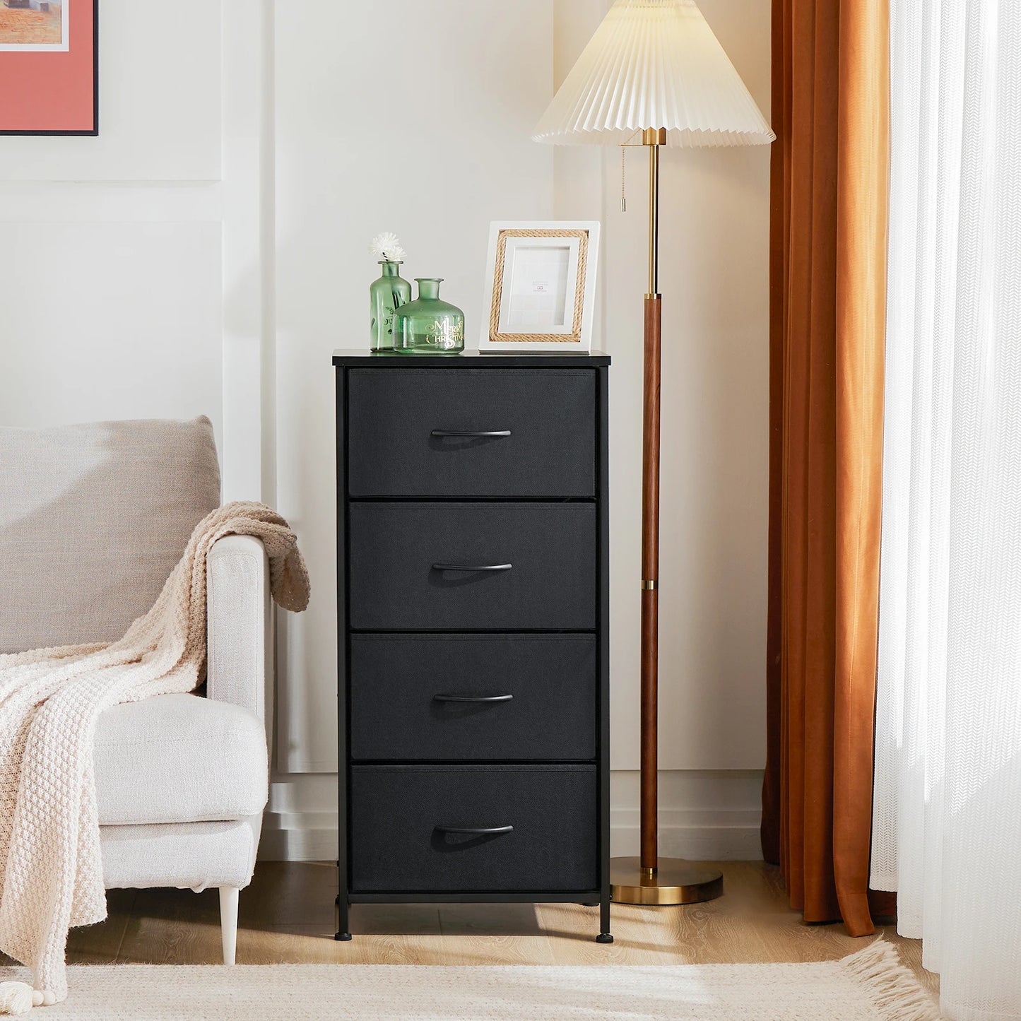 Fabric 4 Drawer Dresser