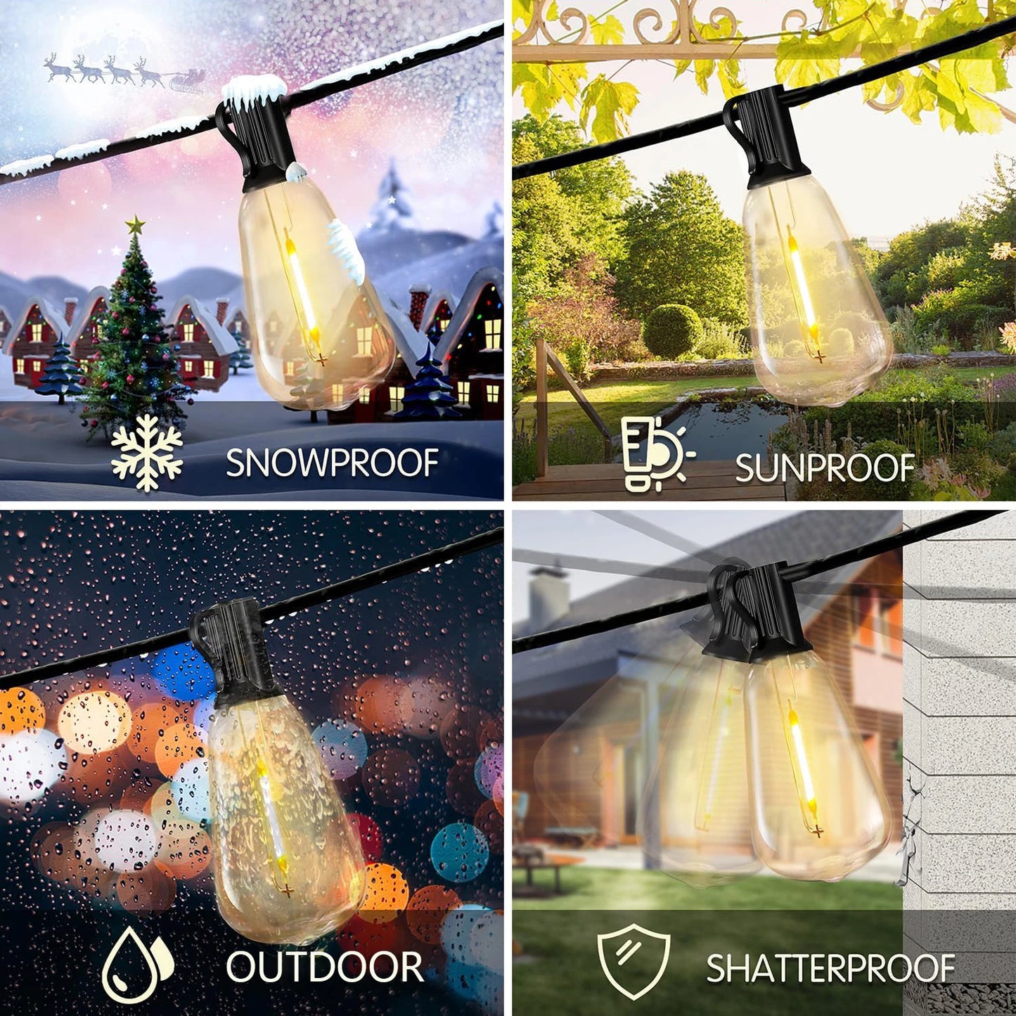 100ft Outdoor String Lights