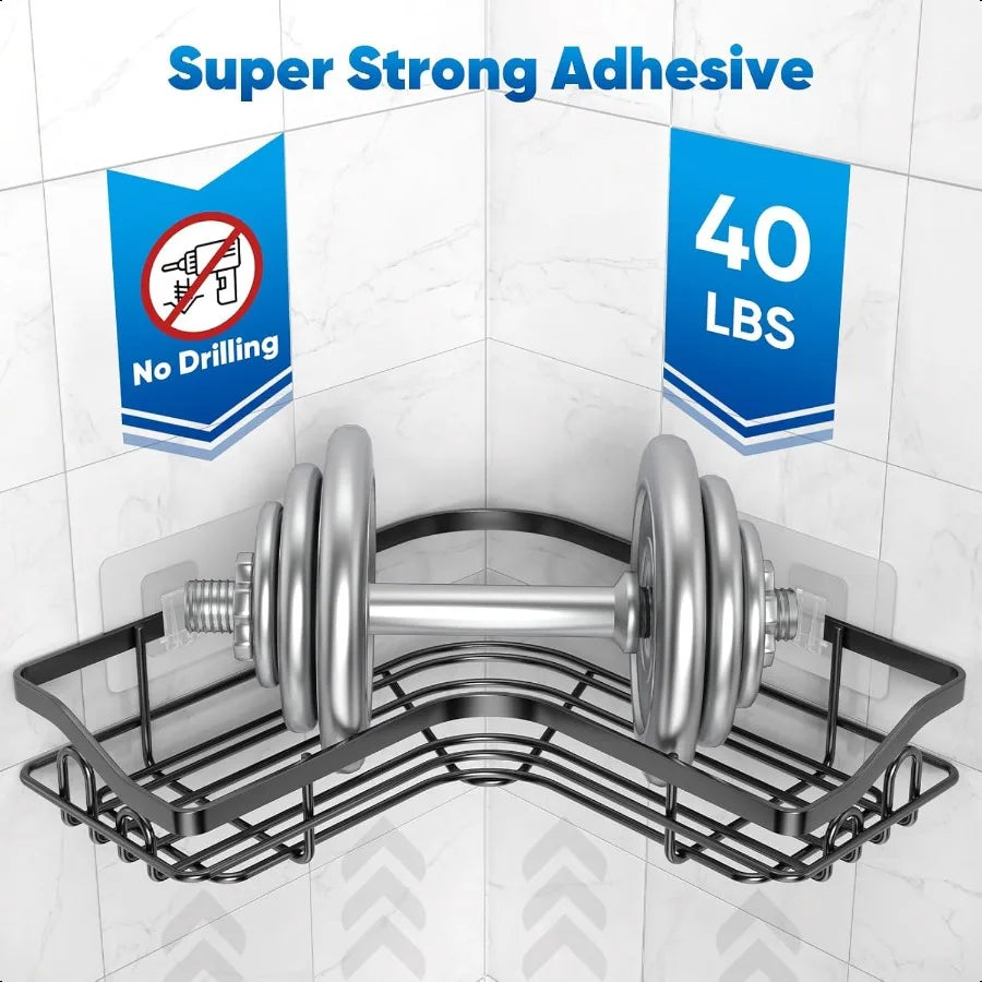 Black Corner Shower Caddy