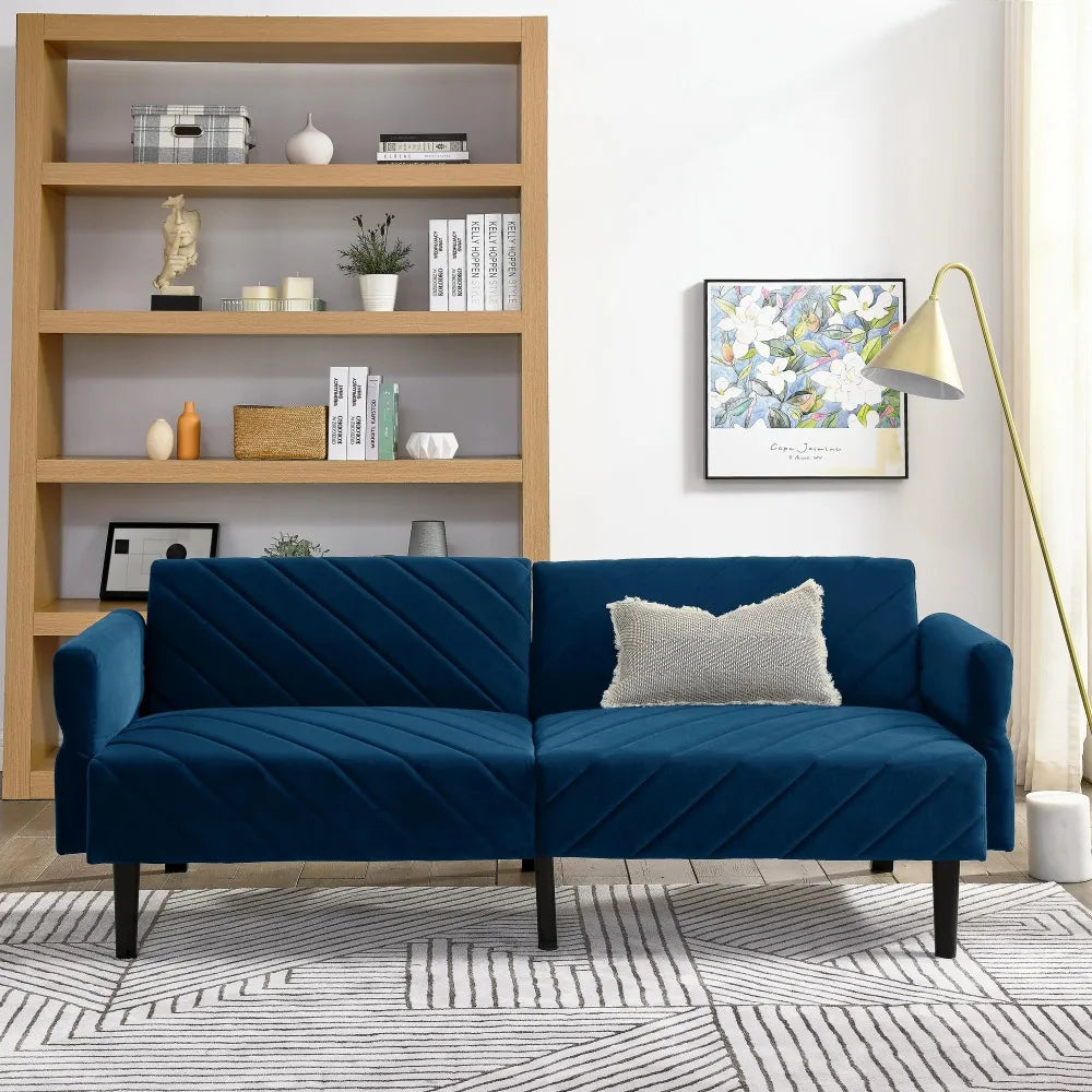87” Velvet Futon Sofa Bed