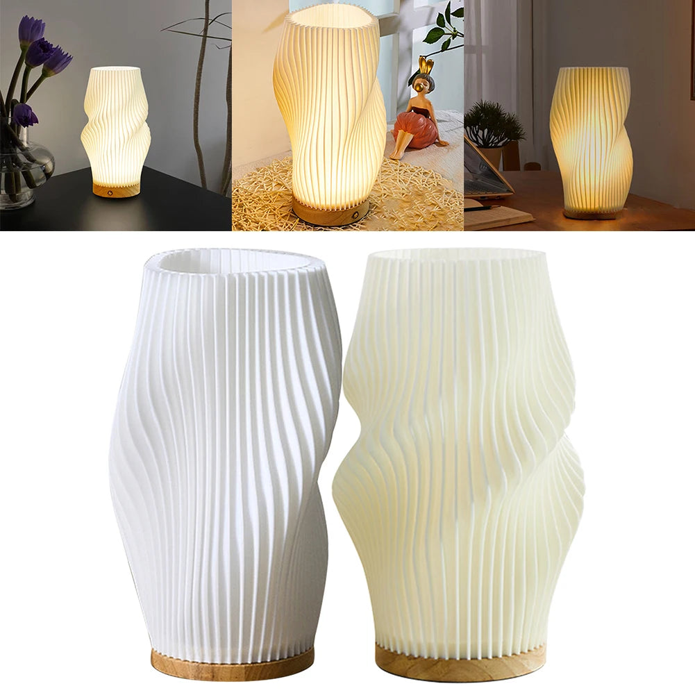 Wooden Table Lamp, Button Control, 5W LED
