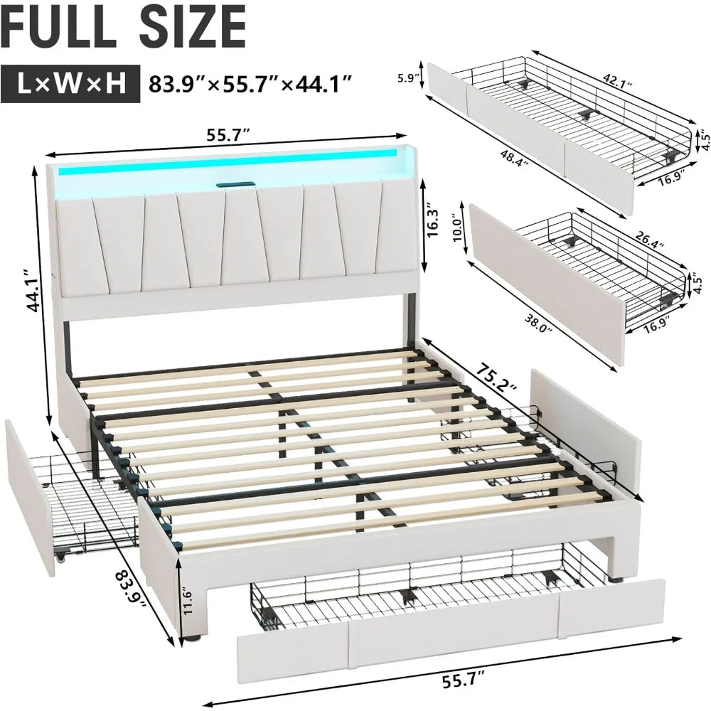 Queen Upholstered Bed Frame