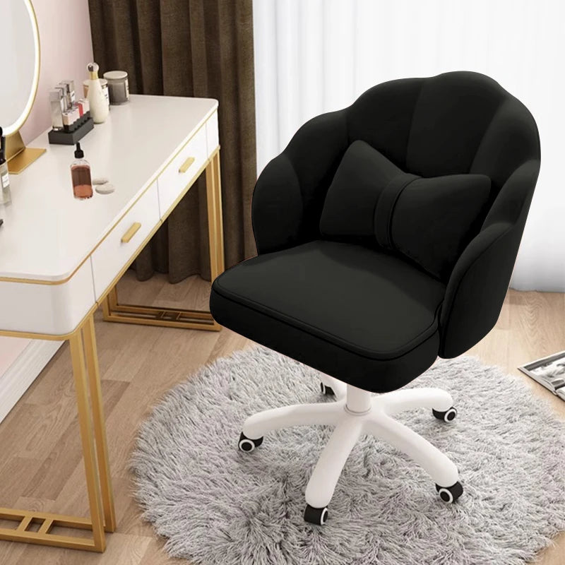Cute Velvet Petal Desk Chair
