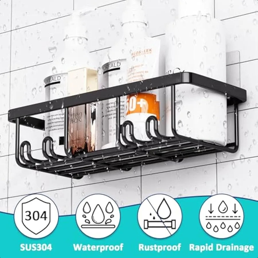 6 Pack Adhesive Shower Shelves