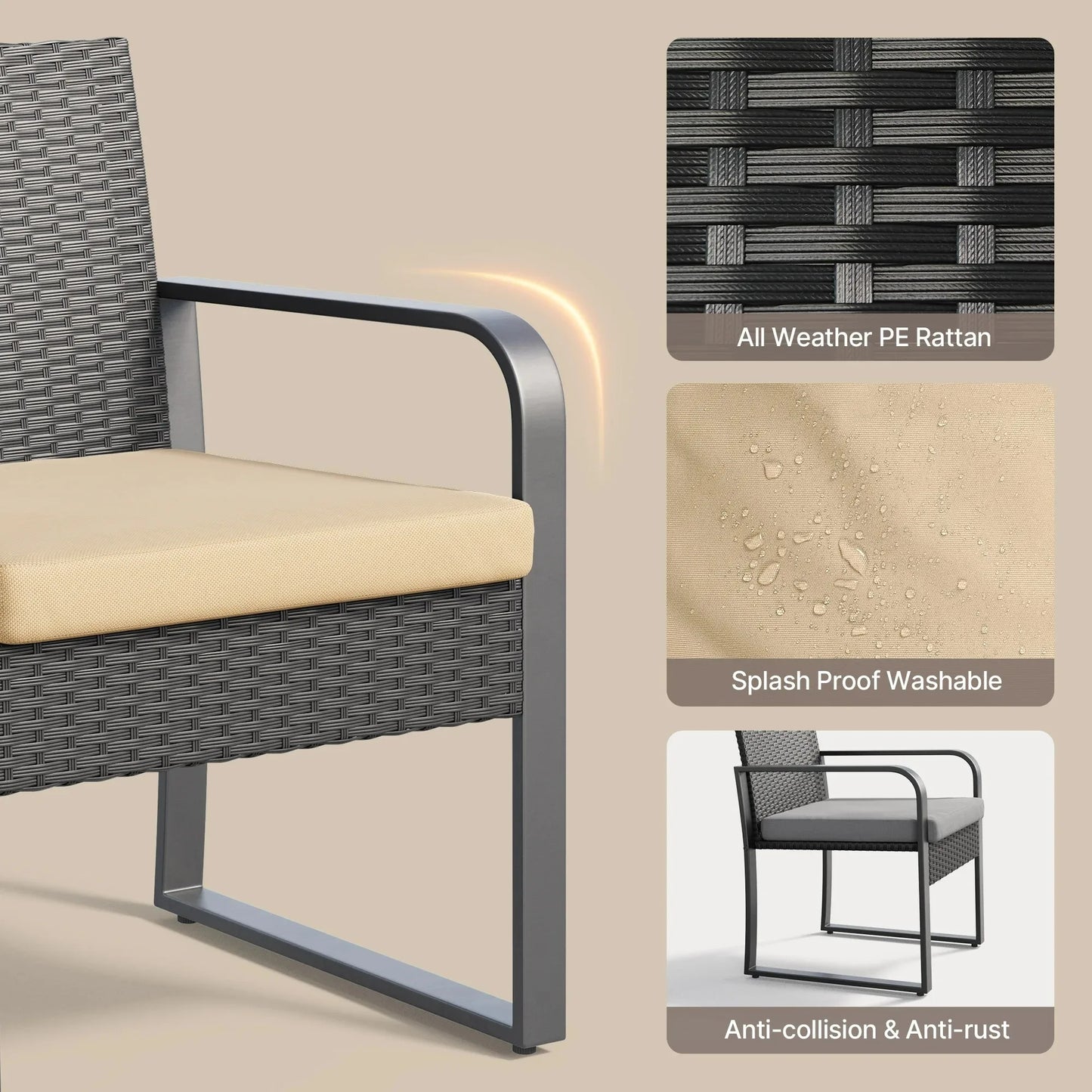 3-Piece Patio Furniture Set