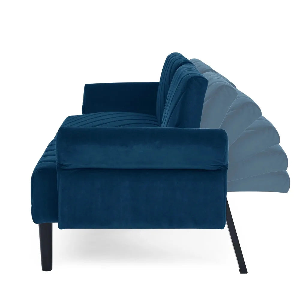 87” Velvet Futon Sofa Bed