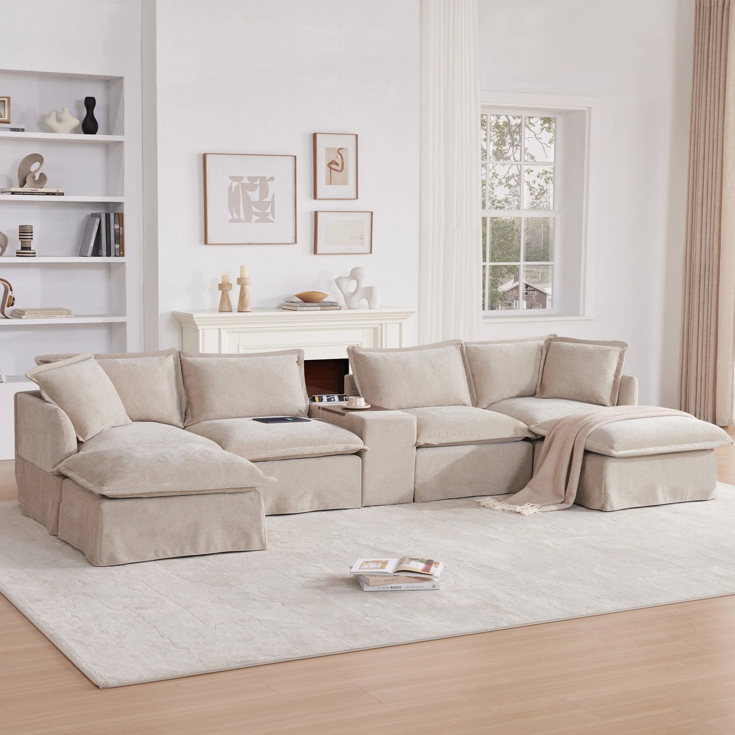 Oversized Chenille Sofa
