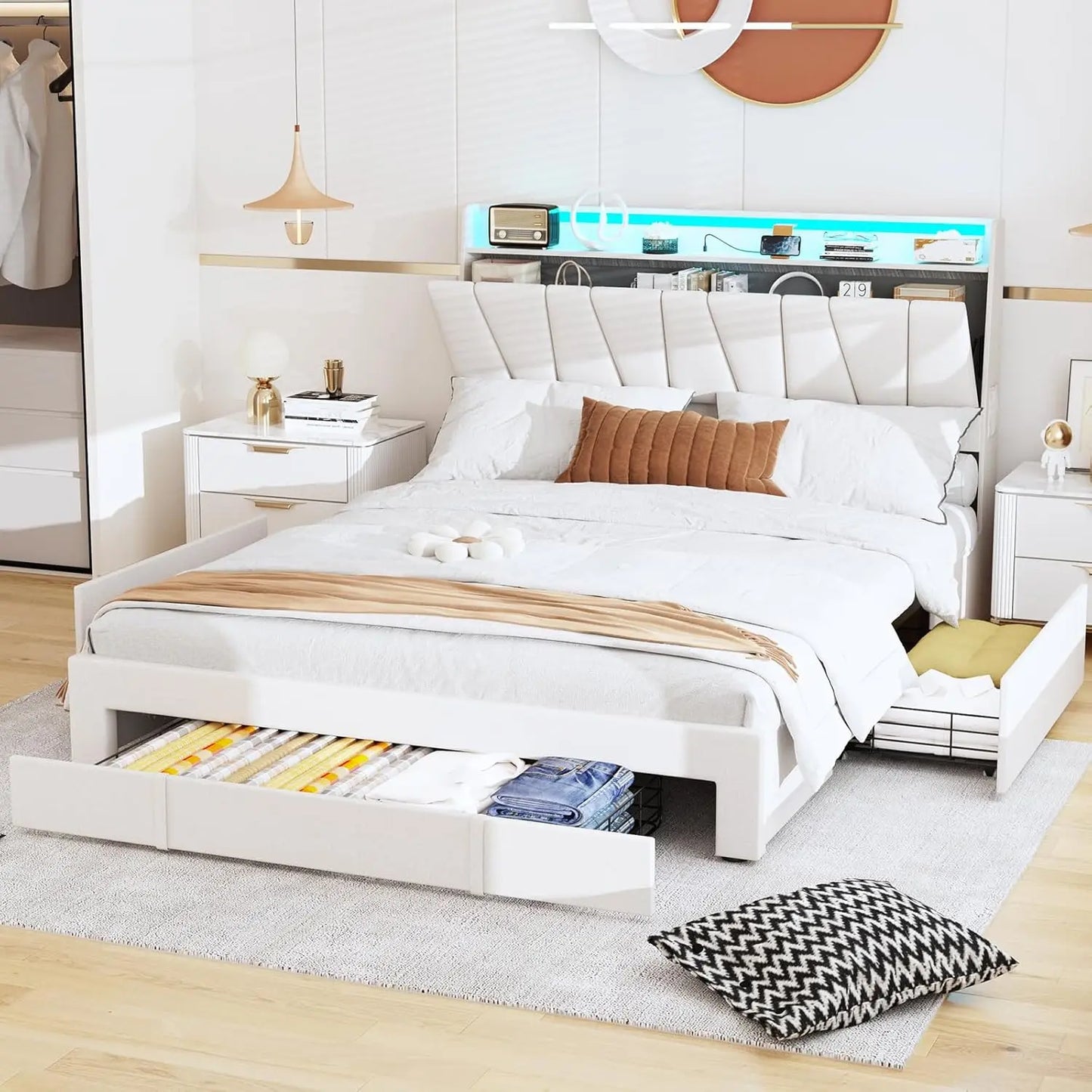 Queen Upholstered Bed Frame