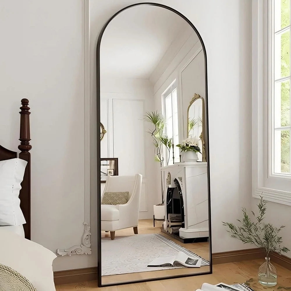 Arched Full Length Mirror Free-Standing Wall Mounted Multi-Purpose Indoor Outdoor