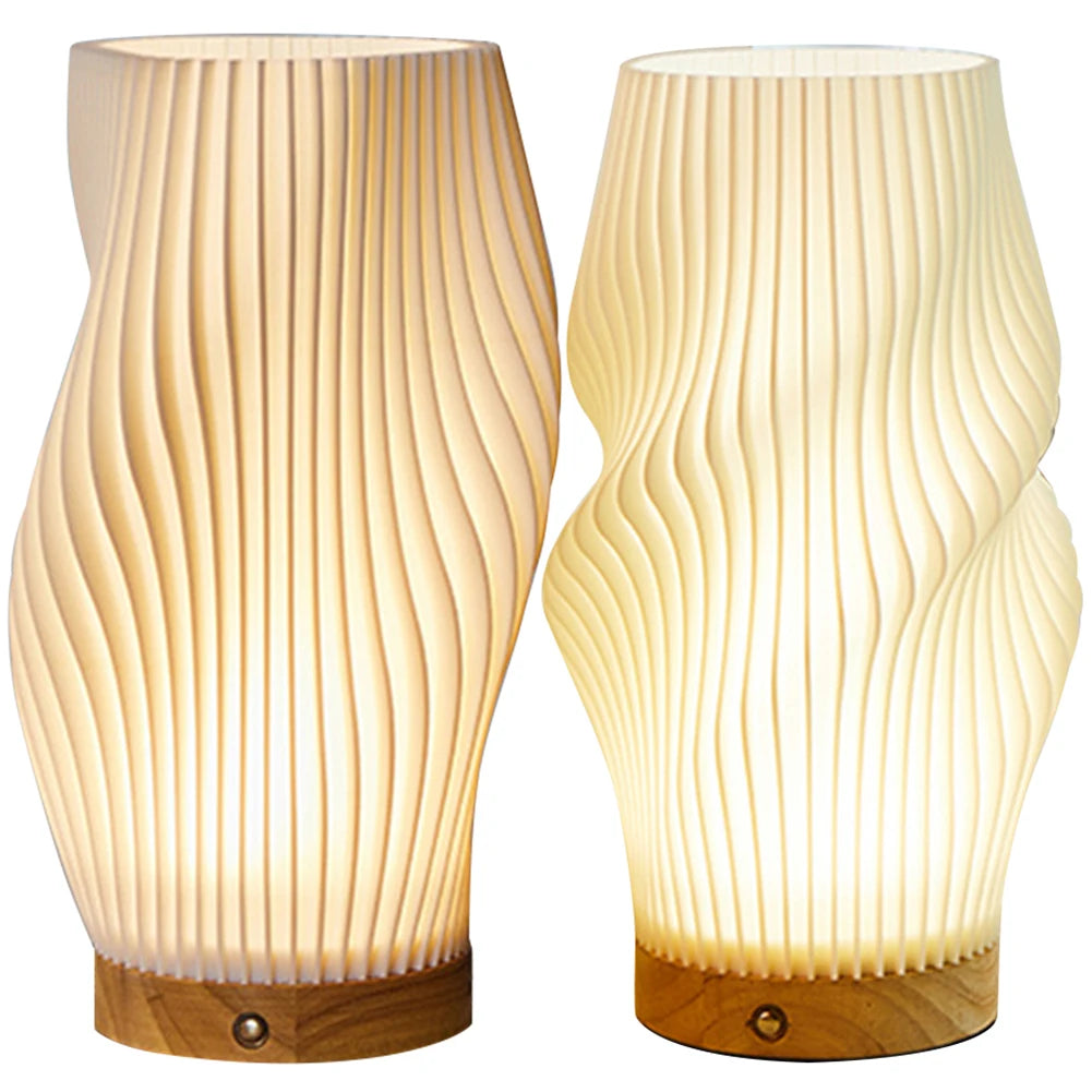 Wooden Table Lamp, Button Control, 5W LED
