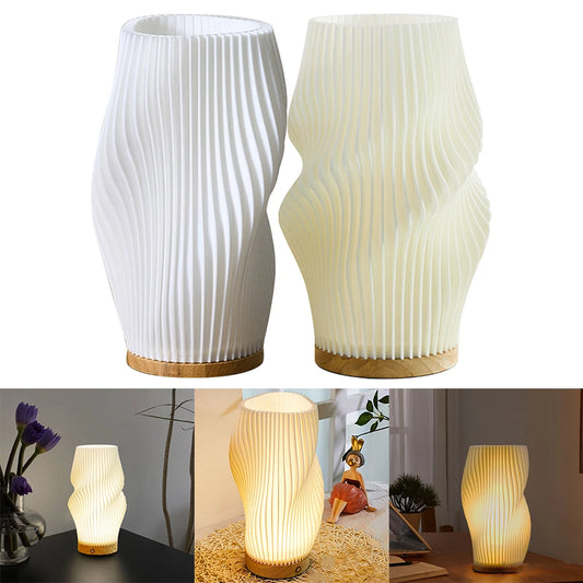 Wooden Table Lamp, Button Control, 5W LED