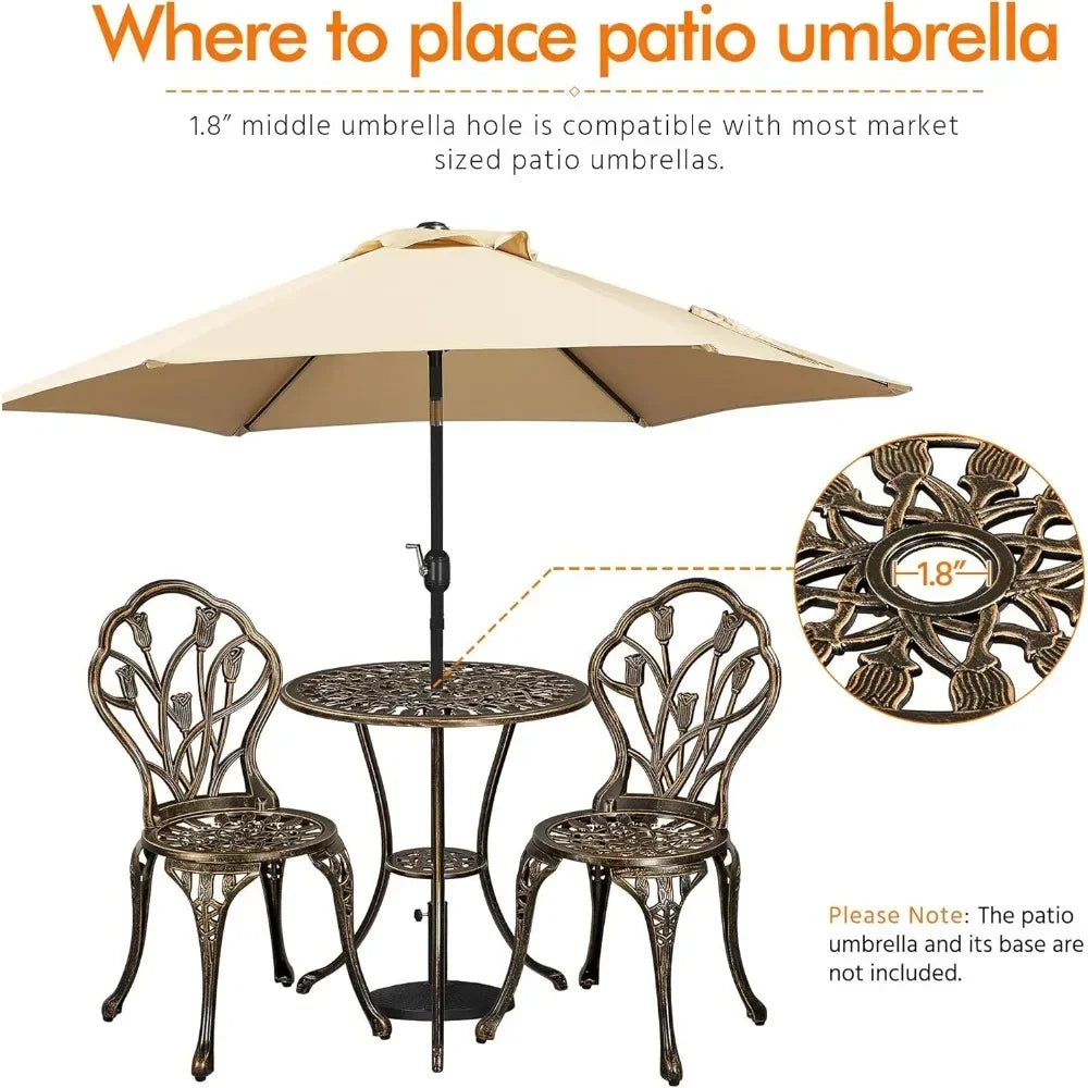 Patio 3 Piece Bistro Set