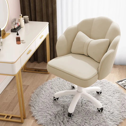 Cute Velvet Petal Desk Chair