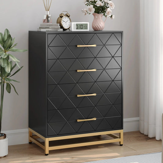 4 Drawer Wood Dresser