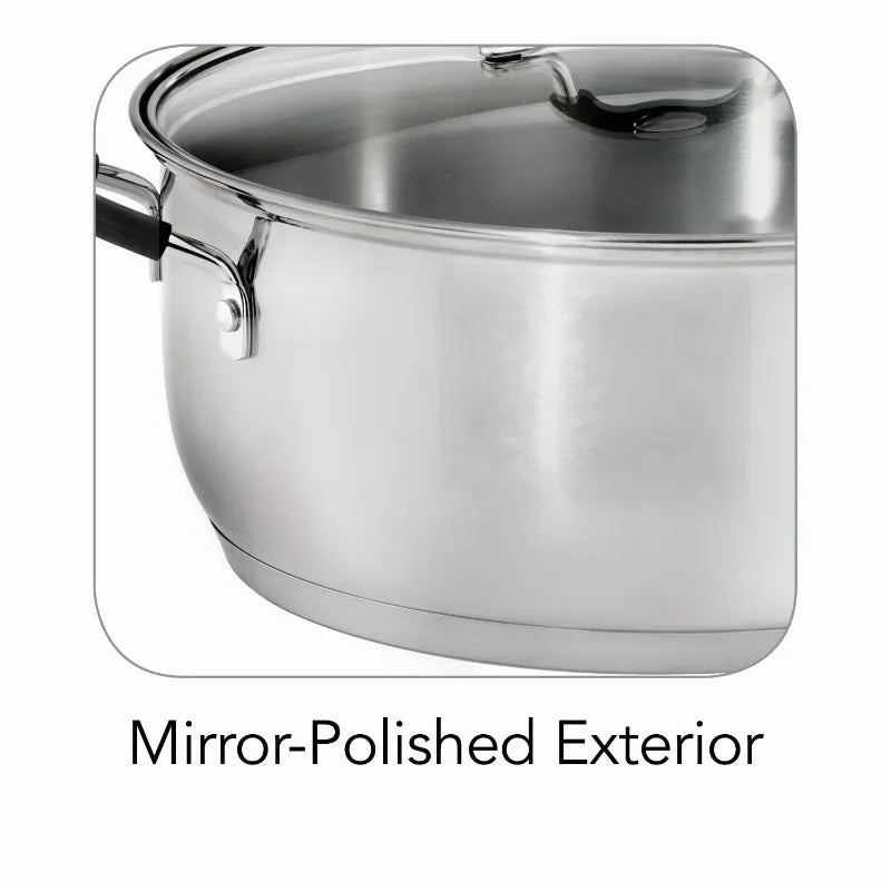 Gourmet Stainless Steel 9 Quart Dutch Oven