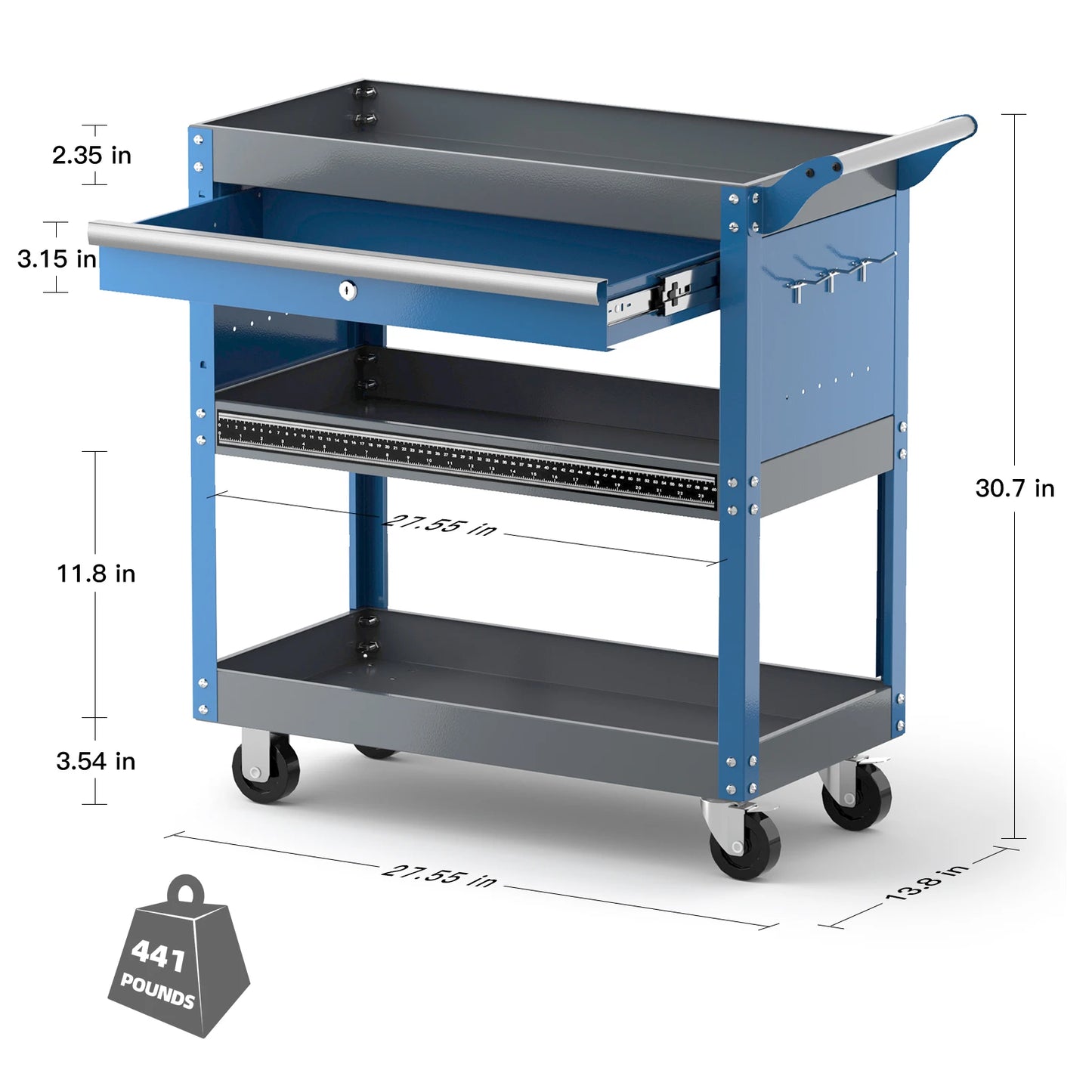 3 Tier Rolling Tool Cart
